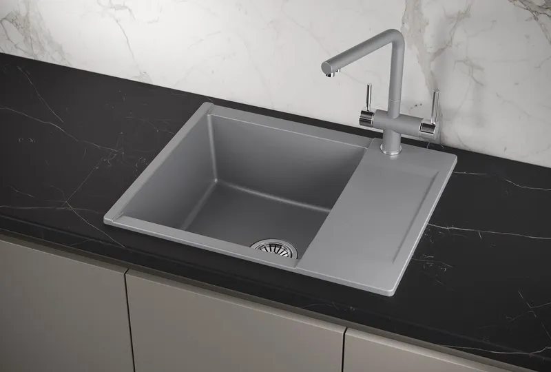 Кухонная мойка GRANULA ES-6202 алюминиум