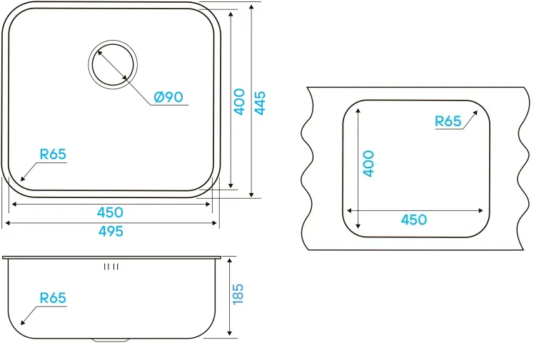 Кухонная мойка KUCHENSTERN RUND 50 нержавеющая сталь