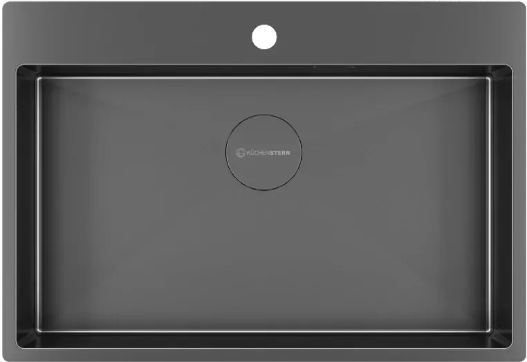 Кухонная мойка KUCHENSTERN WERK 80 вороненая сталь