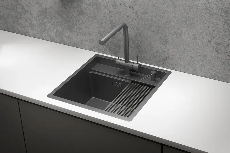 Кухонная мойка GRANULA KS-5051 графит/матовый