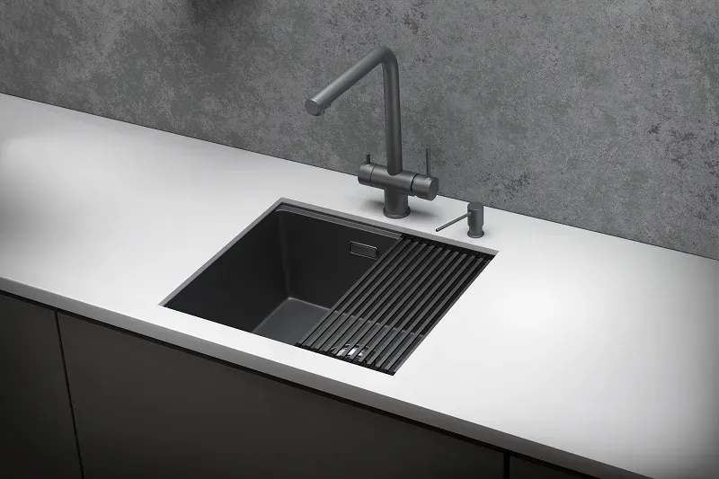 Кухонная мойка GRANULA KS-5045U графит матовый