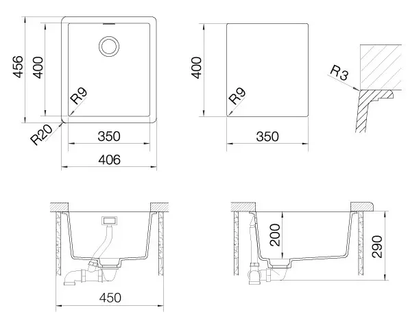 Кухонная мойка SCHOCK Greenwich 45U Cristadur магма