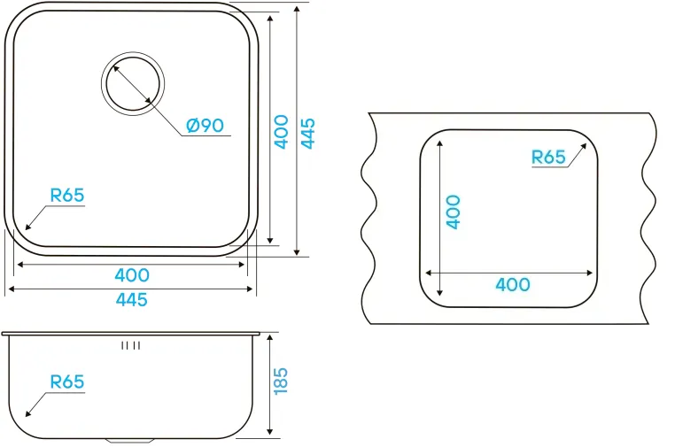 Кухонная мойка KUCHENSTERN RUND 45 нержавеющая сталь