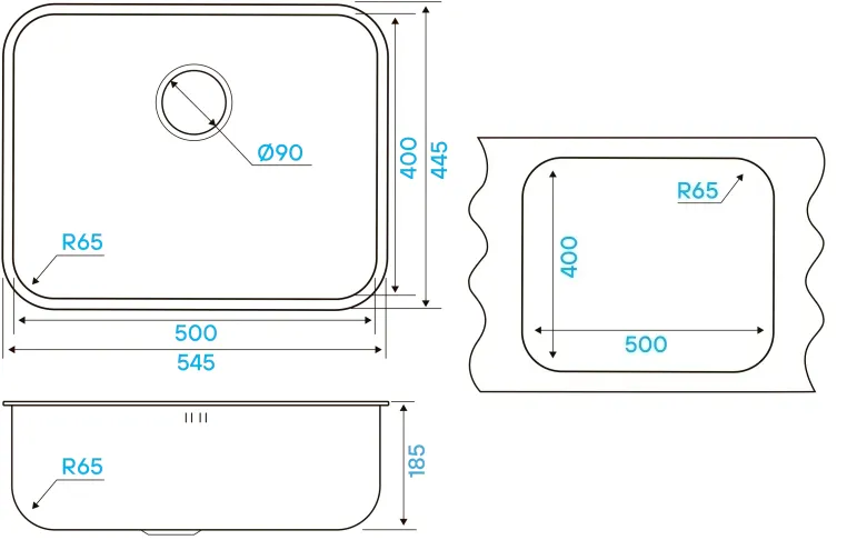Кухонная мойка KUCHENSTERN RUND 60 нержавеющая сталь