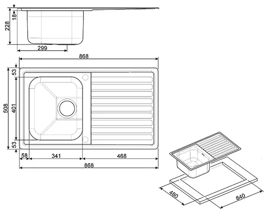 Кухонная мойка SMEG llr861