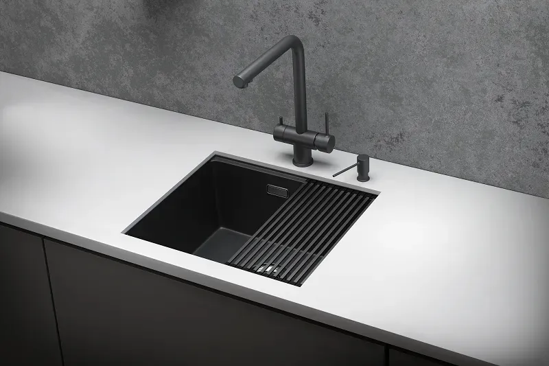 Кухонная мойка GRANULA KS-5045U черный матовый