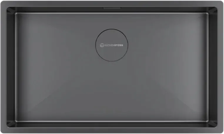 Кухонная мойка KUCHENSTERN KRAFT 80 вороненая сталь
