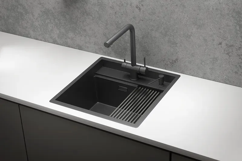 Кухонная мойка GRANULA KS-5051 черный/матовый