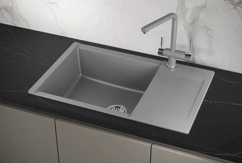 Кухонная мойка GRANULA ES-7807 алюминиум