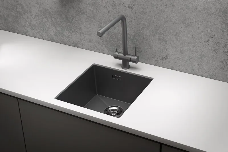 Кухонная мойка GRANULA GR-4445U графит/матовый