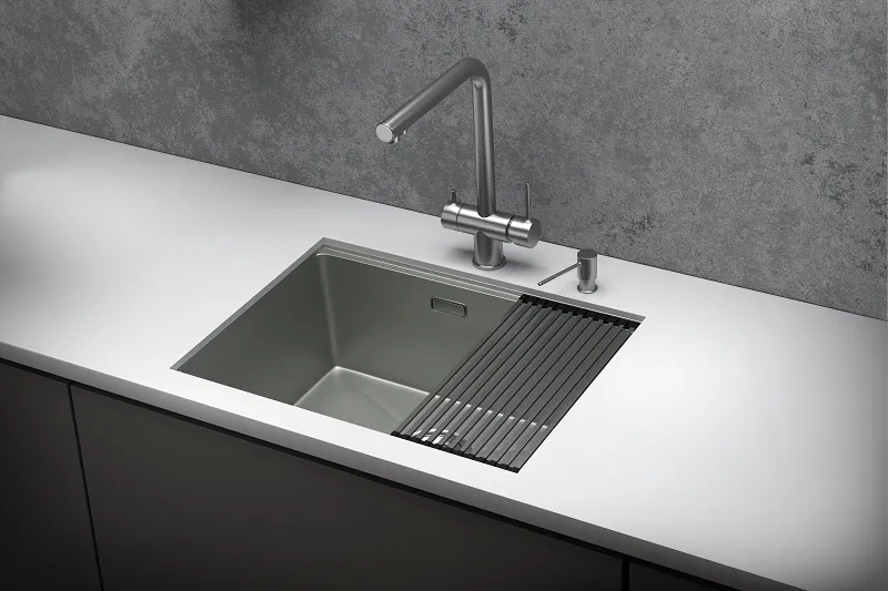 Кухонная мойка GRANULA KS-6045U сталь/матовая