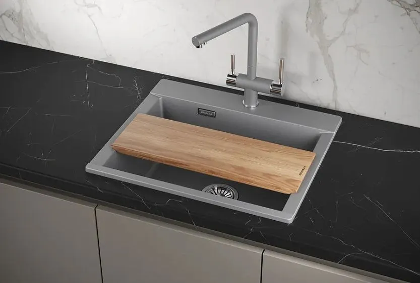 Кухонная мойка GRANULA ES-5804 алюминиум