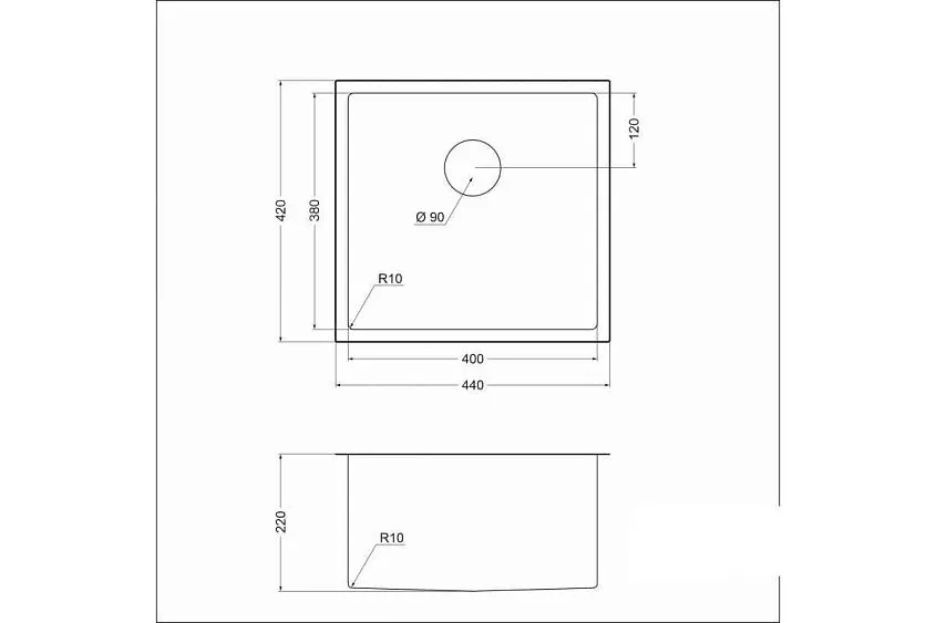 Кухонная мойка EMAR EMB-131 Nano Dark