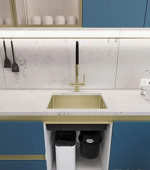 Кухонная мойка EMAR EMB-540(UN) PVD Matt Golden