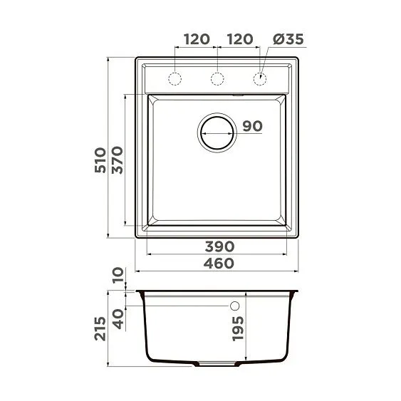 Кухонная мойка OMOIKIRI Daisen 46-WH (4997521)