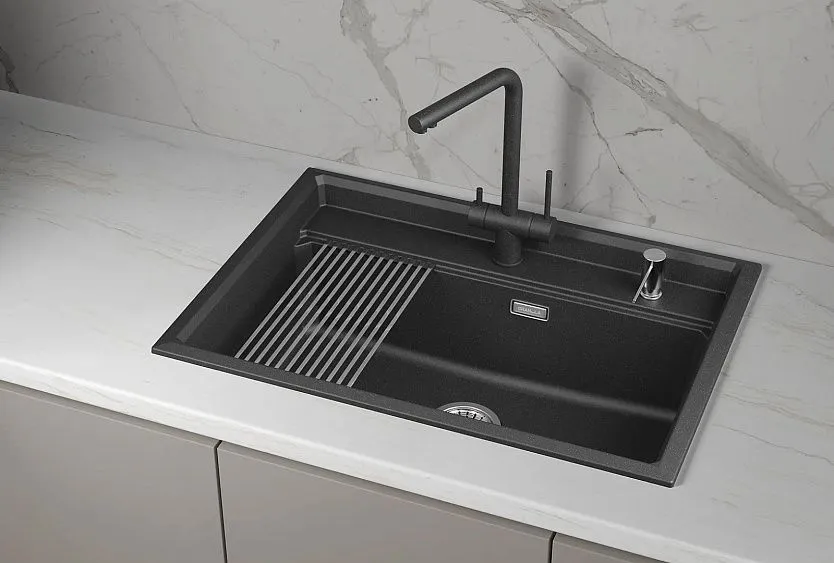 Кухонная мойка GRANULA KS-7301i шварц