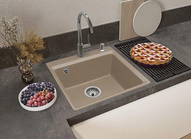 Кухонная мойка GRANFEST LEVEL GF-LV-510 песочный
