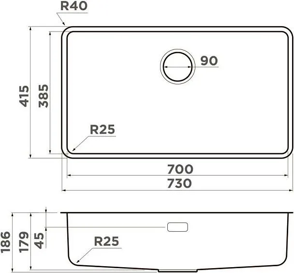 Кухонная мойка OMOIKIRI Omi 73-U/I-GB Ultra (4997563)