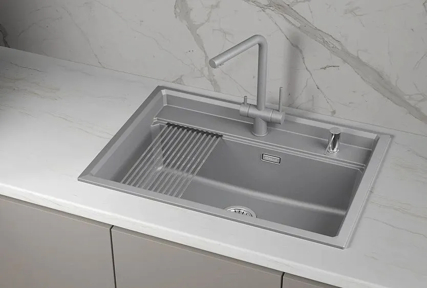 Кухонная мойка GRANULA KS-7301i алюминиум
