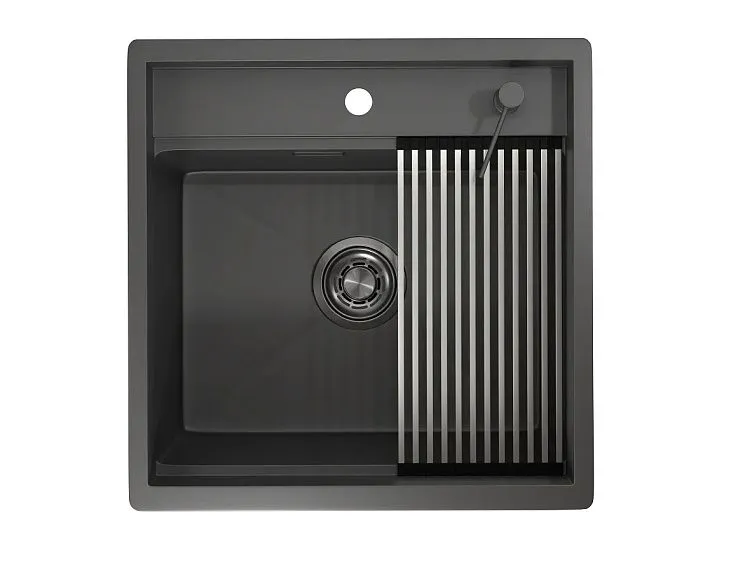 Кухонная мойка GRANULA KS-5051 графит/матовый