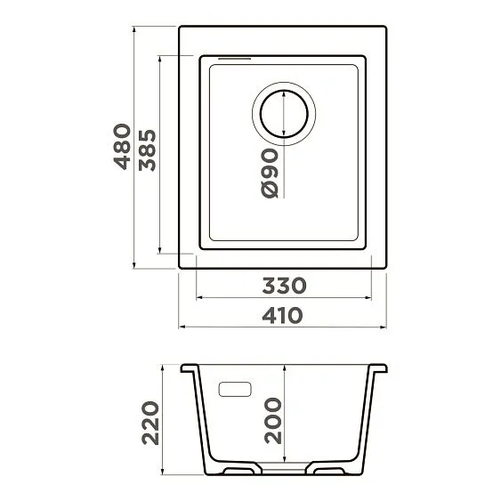 Кухонная мойка OMOIKIRI Omishima 41-U-BL Matt (4997515)