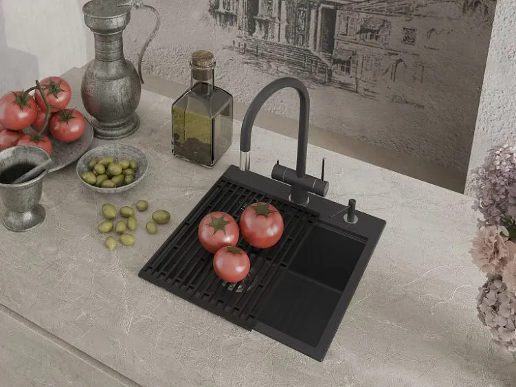 Кухонная мойка RIVELATO TESORO 505-L antracite