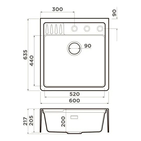 Кухонная мойка OMOIKIRI Kinokawa 60-WH (4997463)