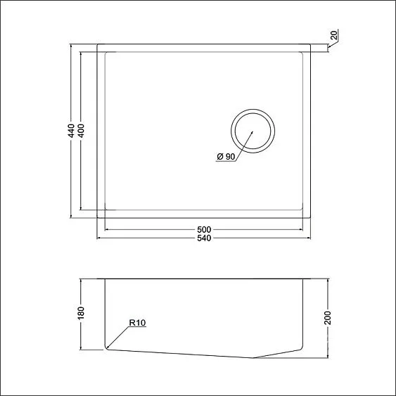 Кухонная мойка EMAR EMB-540(UN) PVD Dark