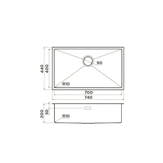 Кухонная мойка OMOIKIRI Taki 74-U/IF Microdecor-IN (4997574)