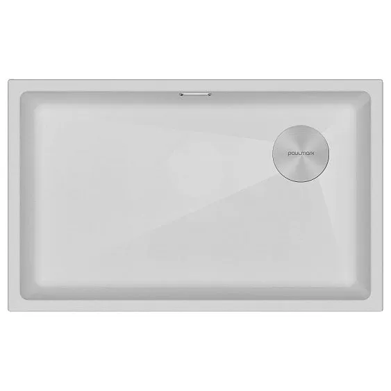 Кухонная мойка PAULMARK LUMI-SKEW LU74SK-WH