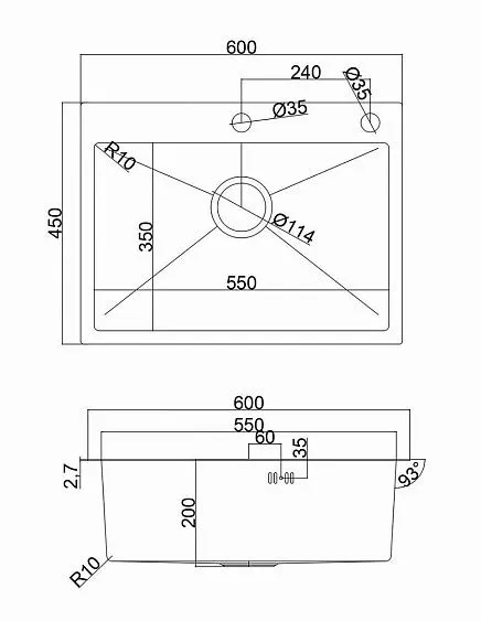 Кухонная мойка EMAR EMB-119 PVD Nano Dark