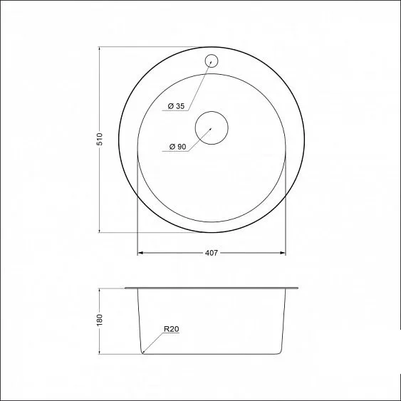 Кухонная мойка EMAR 510С
