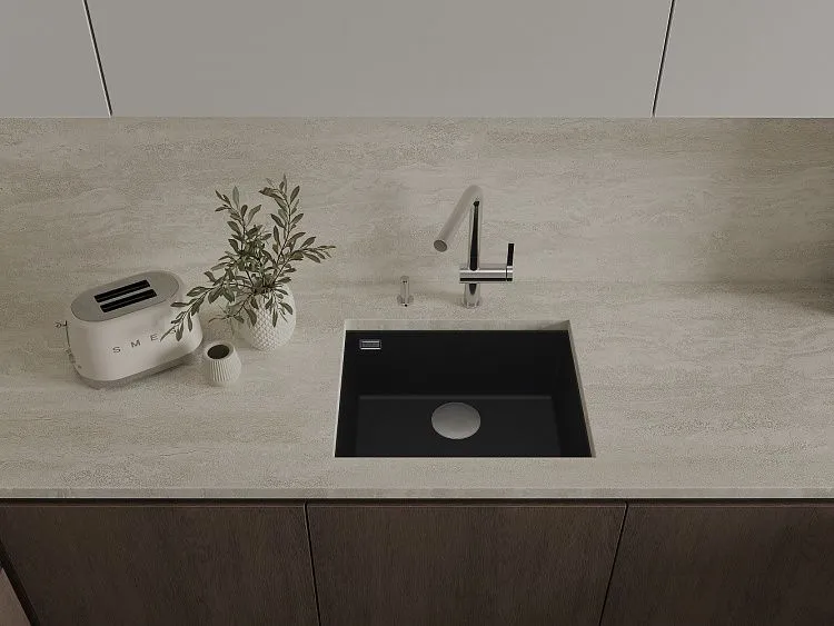 Кухонная мойка RIVELATO STRIA 5649 Nero profondo