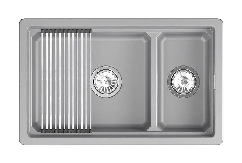 Кухонная мойка GRANULA KS-7304iU алюминиум