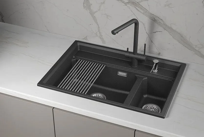 Кухонная мойка GRANULA KS-7302i черный