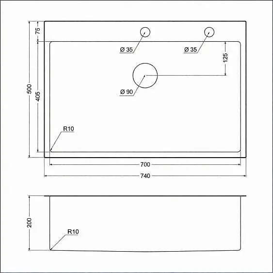 Кухонная мойка EMAR EMB-125A PVD Nano Satine