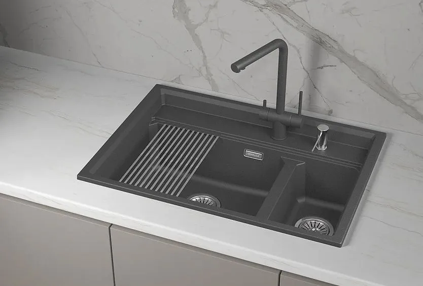 Кухонная мойка GRANULA KS-7302i шварц