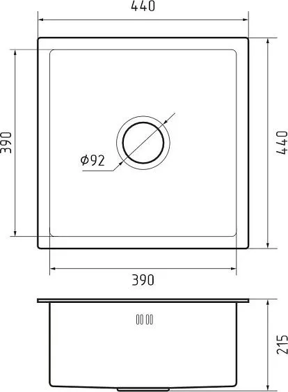 Кухонная мойка GRANFEST METAL 4444 PVD graphite