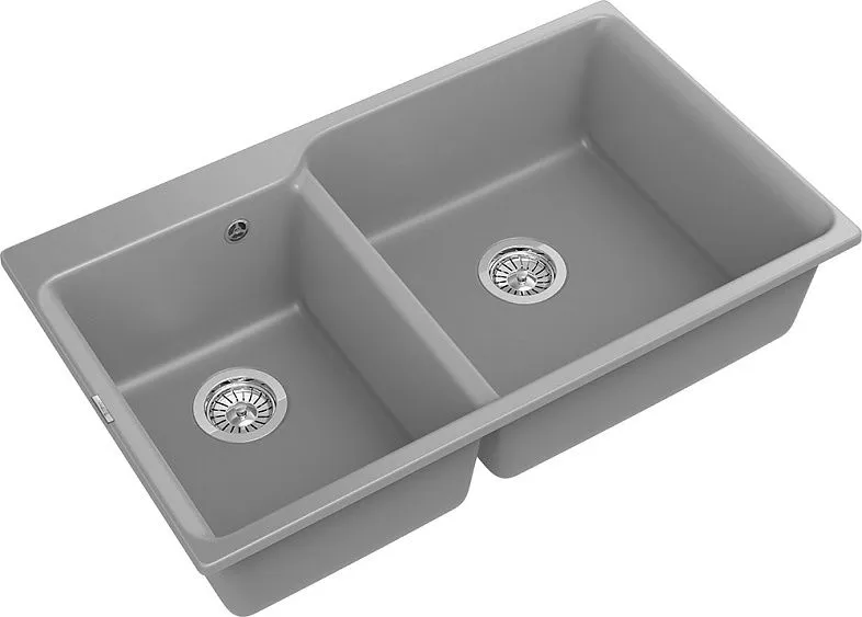 Кухонная мойка RIVELATO AXEL 90D grigio metallizzato
