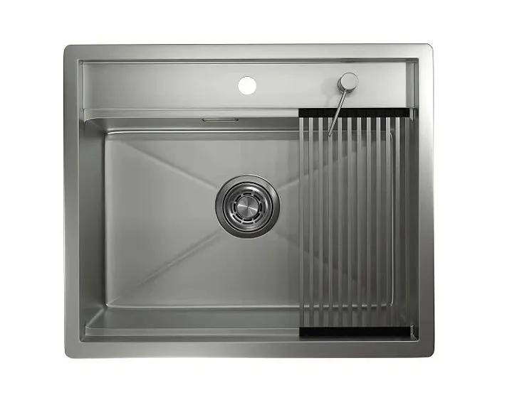 Кухонная мойка GRANULA KS-6051 сталь/матовая