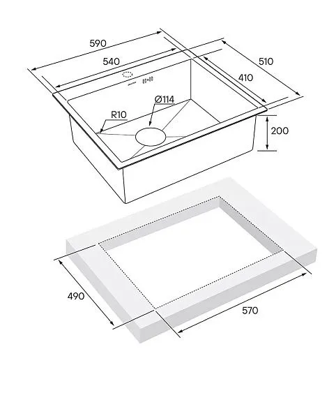 Кухонная мойка PAULMARK Kroner PM215951-BS