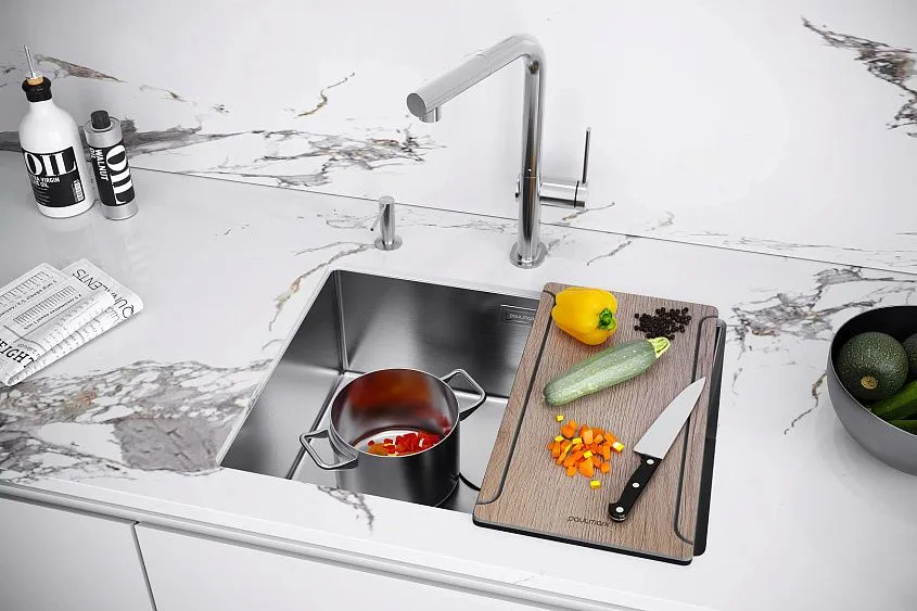 Кухонная мойка PAULMARK Next-580 PM215844-BS