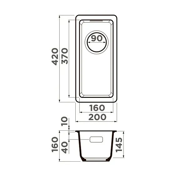 Кухонная мойка OMOIKIRI Kata 20-U-ES (4997498)