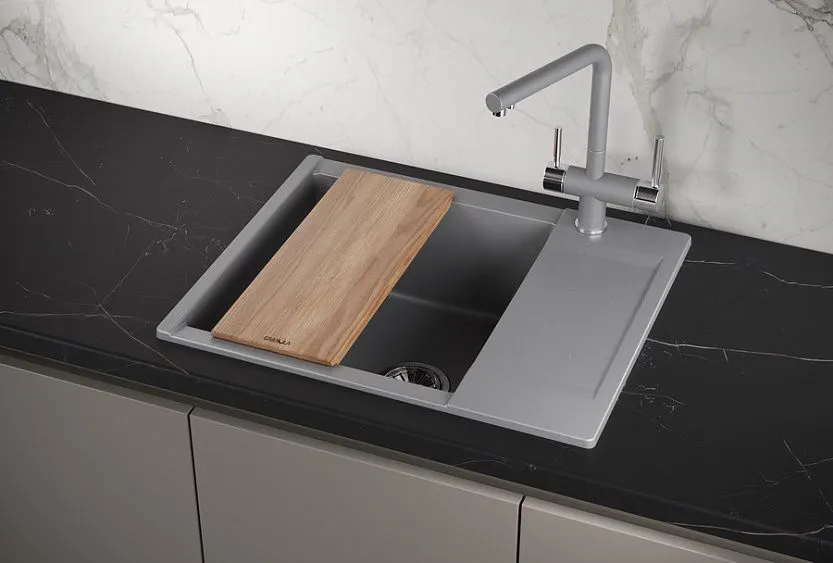 Кухонная мойка GRANULA ES-6202 алюминиум