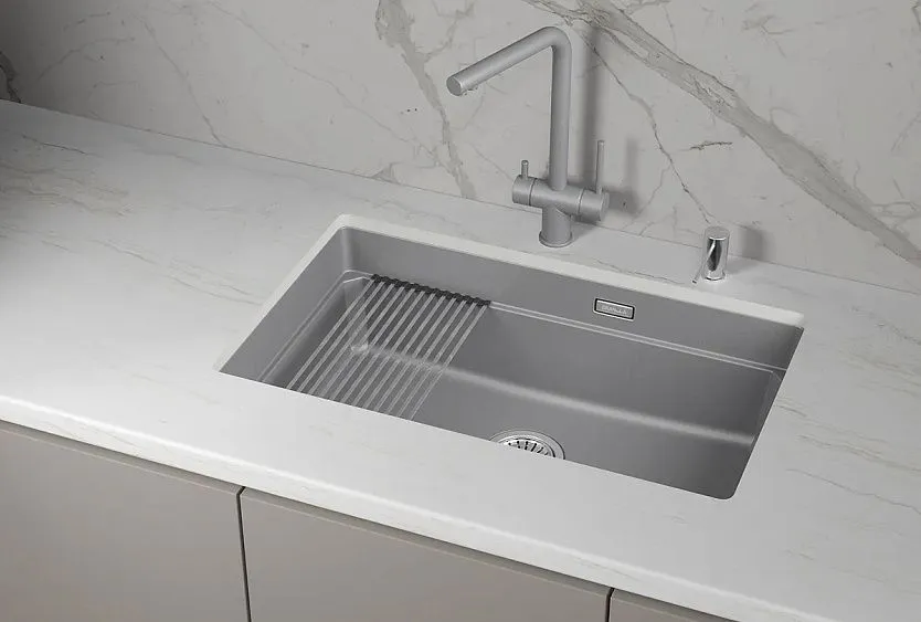 Кухонная мойка GRANULA KS-7303iU алюминиум