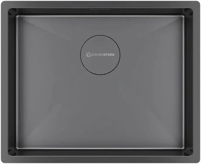 Кухонная мойка KUCHENSTERN KRAFT 60 вороненая сталь
