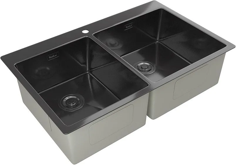 Кухонная мойка RIVELATO Rinox 8050 B2 PVD black
