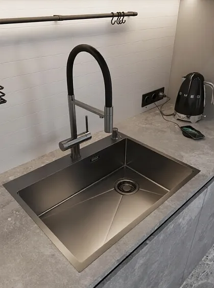 Кухонная мойка EMAR EMB-660(TOP) PVD Dark