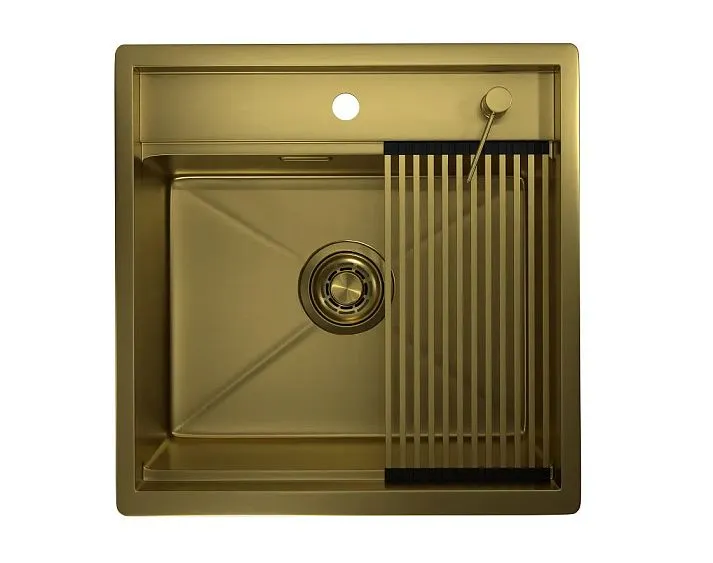 Кухонная мойка GRANULA KS-5051 золото/сатин