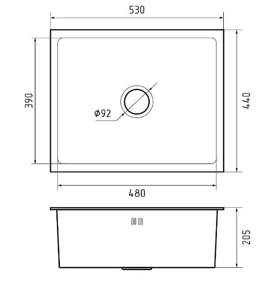 Кухонная мойка GRANFEST METAL 5344 PVD graphite